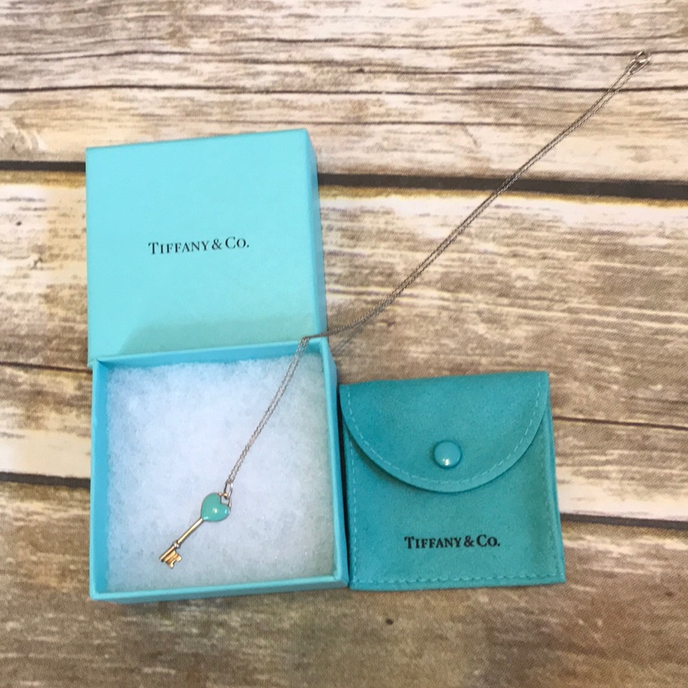 Authentic Tiffany & Co. Heart Key Pendant Necklace